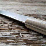 NORA #1424  - 7.5' AEB-L Stainless Kiritsuke - Ivory Juma