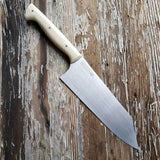 NORA #1424  - 7.5' AEB-L Stainless Kiritsuke - Ivory Juma