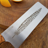 NORA Nakiri #1426 - AEB-L Stainless Steel -  Pheasant Feather
