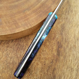 NORA #1425 - 7.5' AEB-L Stainless Santoku - Peacock