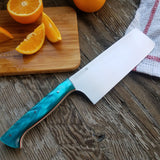 NORA Nakiri #1434 - AEB-L Stainless Steel -  Teal | Orange | White