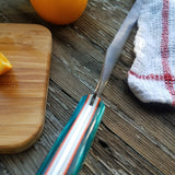 NORA Nakiri #1434 - AEB-L Stainless Steel -  Teal | Orange | White