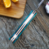 NORA Nakiri #1434 - AEB-L Stainless Steel -  Teal | Orange | White
