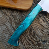 NORA Nakiri #1434 - AEB-L Stainless Steel -  Teal | Orange | White