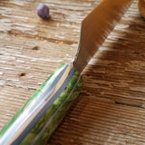 NORA #1466 - 8' AEB-L Gyuto - Dyed & Stabilized Green Maple