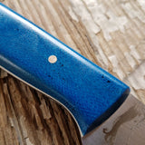 NORA #1470: Rhiannon - 6.5 Inch Utility -  Swirled Blue Micarta