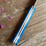 NORA #1470: Rhiannon - 6.5 Inch Utility -  Swirled Blue Micarta