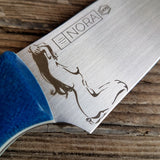 NORA #1470: Rhiannon - 6.5 Inch Utility -  Swirled Blue Micarta