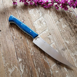 NORA #1470: Rhiannon - 6.5 Inch Utility -  Swirled Blue Micarta