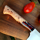 NORA #1088 - 7.5 Inch Kiritsuke - Ruby Red Shokwood