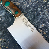 Chef #1101 - 52100 Carbon Steel - Teal Dots
