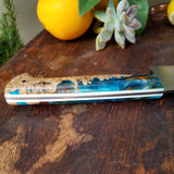 NORA #1135 - 7.5' Santoku - Maple & Teal