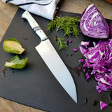 NORA #1199 - 7.5' Santoku - White & Gray G10