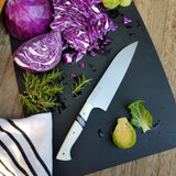 NORA #1199 - 7.5' Santoku - White & Gray G10