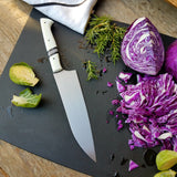 NORA #1199 - 7.5' Santoku - White & Gray G10
