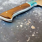 NORA #1216 - Walnut & Teal Box Elder Nakiri