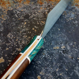 NORA #1216 - Walnut & Teal Box Elder Nakiri