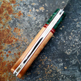 NORA #1229 - Maple | Teal | Red Santoku
