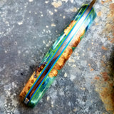 NORA #1264  - 3.5 Inch Paring - Chef of the F*cking Year (Green & Blue Shokwood)
