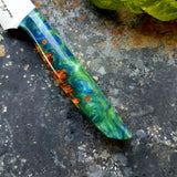 NORA #1264  - 3.5 Inch Paring - Chef of the F*cking Year (Green & Blue Shokwood)