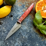 NORA #1263  - 3.5 Inch Paring - Chef of the F*cking Year (Pink Curly maple)
