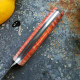NORA #1263  - 3.5 Inch Paring - Chef of the F*cking Year (Pink Curly maple)