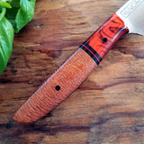 NORA #1265  - 3.5 Inch Paring - Red Topo Resin & Lacewood