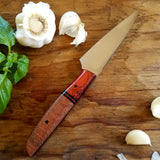 NORA #1265  - 3.5 Inch Paring - Red Topo Resin & Lacewood