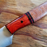 NORA #1265  - 3.5 Inch Paring - Red Topo Resin & Lacewood