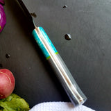 NORA # 1318 - CPM M4 8' Gyuto - Teal | Gray | Yellow