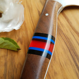 NORA # 1337 - 7.5' AEB-L Kiritsuke - Walnut | Red.Black.Blue