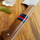 NORA # 1337 - 7.5' AEB-L Kiritsuke - Walnut | Red.Black.Blue