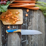 NORA #1481- 7.5' AEB-L  Santoku - Blue Sea Shokwood