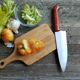 NORA #1519 - 7.5" Chef - 01 Carbon Steel - HARD USE - Padauk