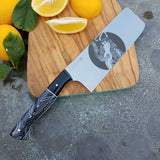 NORA #1642 - 6.5 Inch Nakiri - O1 Carbon Steel - One Night in Bangkok