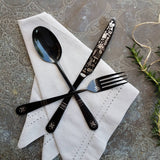 'Lapland Forest' Flatware - Stainless Steel Black PVD Flatware