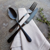Custom Family Name Flatware - Stainless Steel Black PVD Flatware