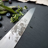 NORA #1672 - 8' AEB-L Gyuto - Toucan Toile