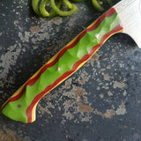 NORA #1700 - 8.5" AEB-L Stainless Steel Chef Knife Kathakali - Multi-Colored G10