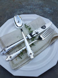 Custom Engraved 'Full Moons' Vintage Flatware Set - Silver Plated