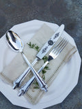 Custom Engraved 'Full Moons' Vintage Flatware Set - Silver Plated